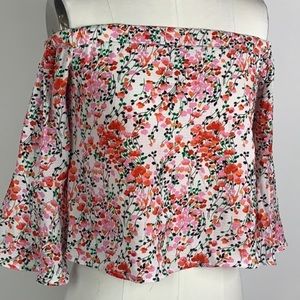 Floral off the shoulder top